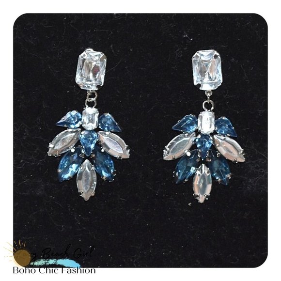 Jewelry - Gorgeous Blue Statement Earrings